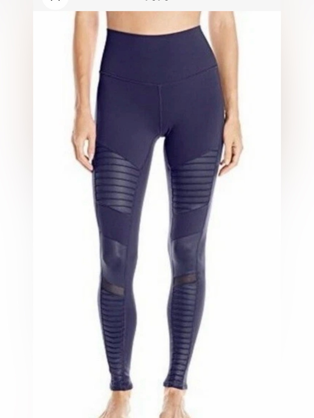 Alo Yoga High-Waist Moto Leggings in navy size medium
